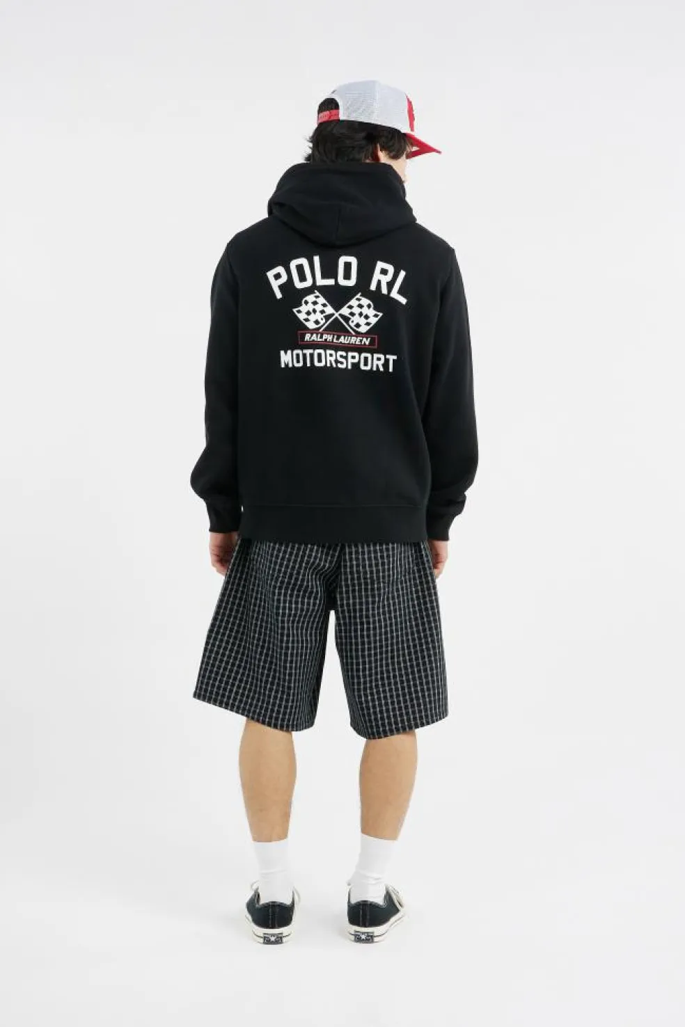 Slub Fleece Graphic Hoodie - Hoodie | Noir