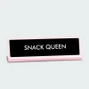 Snack Queen Deskplate Sign - Plaque de bureau | Multicolore