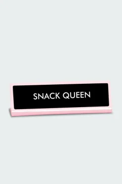 Snack Queen Deskplate Sign - Plaque de bureau | Multicolore