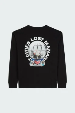 SNOW GLOBE LONG SLV TEE - T-shirt | Noir