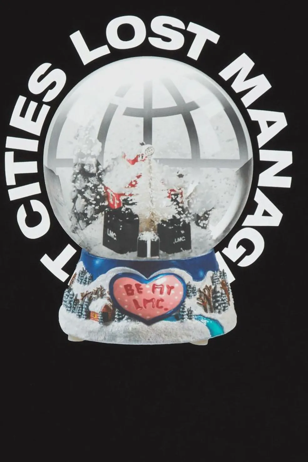 SNOW GLOBE LONG SLV TEE - T-shirt | Noir