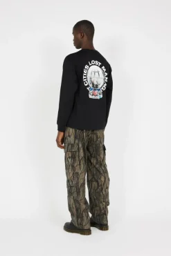 SNOW GLOBE LONG SLV TEE - T-shirt | Noir