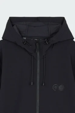 SOFT SHELL ADVANCED PANEL HOODED JACKET - Parka | Noir