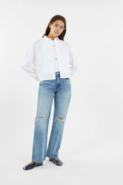 SOLID BOXY CROPPED S - Chemise | Blanc