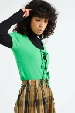 SOPHIE FRONT TIE SS - Top | Vert