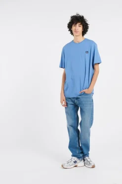 SS BADGE 30S JERSEY - T-shirt | Bleu