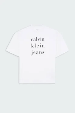 SS CKJ LOGO TEE - T-shirt | Blanc