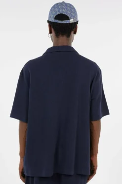 SS HD COTTON WAFFLE - Chemise | Bleu