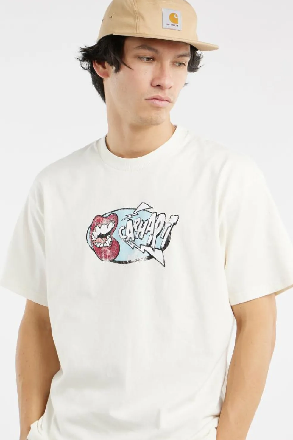 S/S Louder T-Shirt - T-shirt | Beige