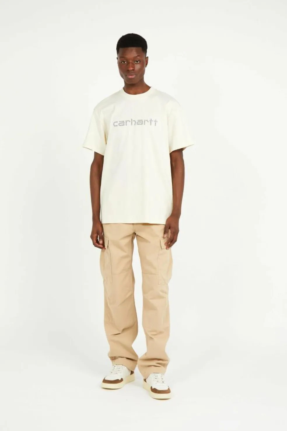 S/S Rivet Script T-Shirt - T-shirt | Beige