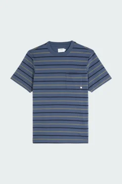 STACY STRIPE POCKET - T-shirt | Bleu