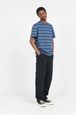 STACY STRIPE POCKET - T-shirt | Bleu