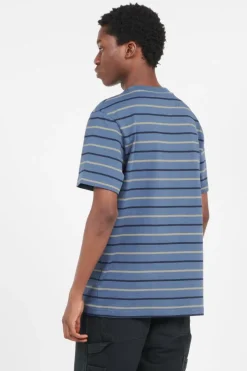 STACY STRIPE POCKET - T-shirt | Bleu