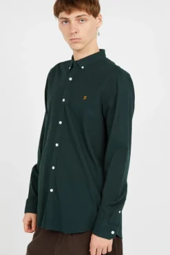 STEEN - Chemise col américain slim-fit en coton biologique | Multicolore