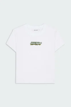 STICKER CAP SLEEVE TS - T-shirt | Blanc
