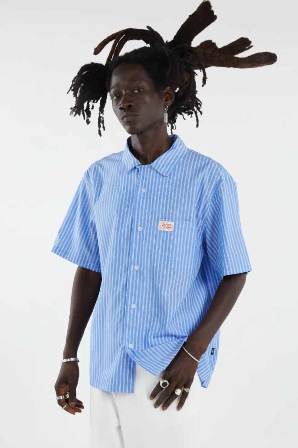 STRIPE RESORT SHORT SLV SHIRT - Chemise | Bleu