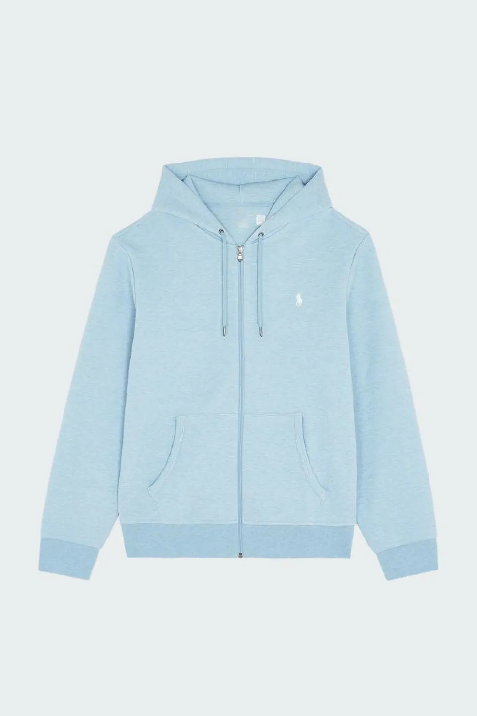 Sweat à capuche en maille double - Hoodie zippé | Bleu
