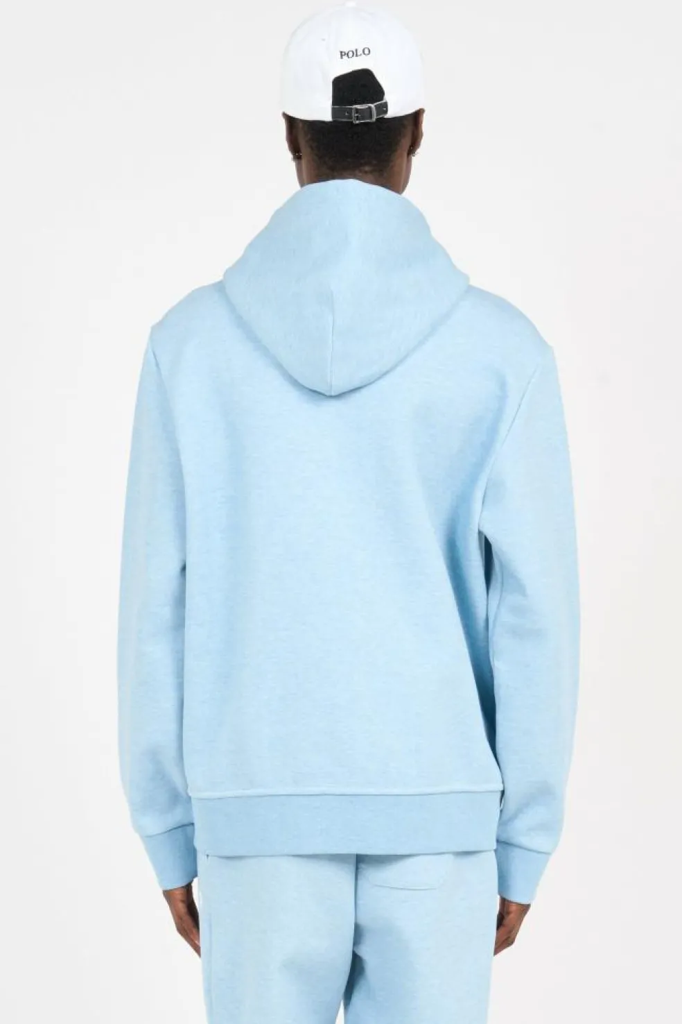 Sweat à capuche en maille double - Hoodie zippé | Bleu
