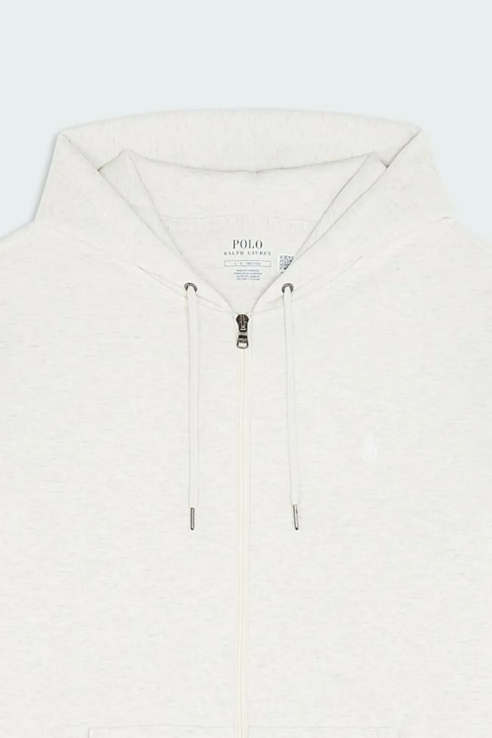 Sweat à capuche en maille double - Hoodie zippé | Gris