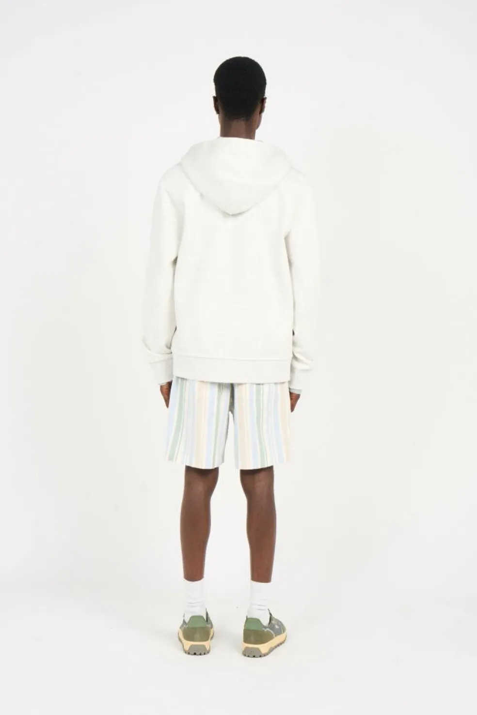 Sweat à capuche en maille double - Hoodie zippé | Gris