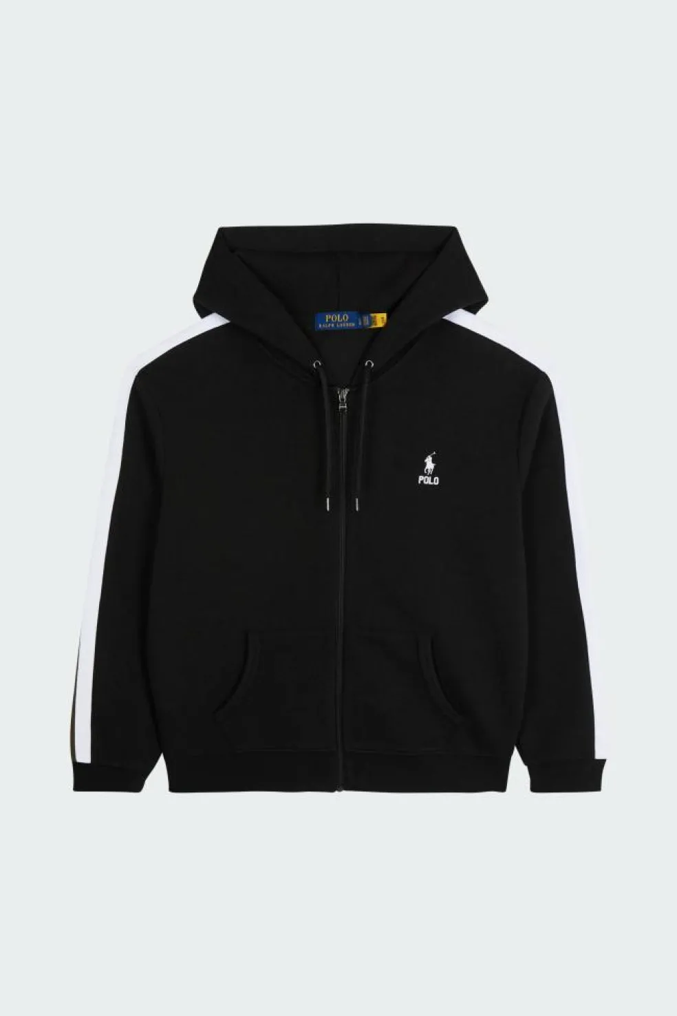Sweat à capuche en maille double - Hoodie zippé | Noir