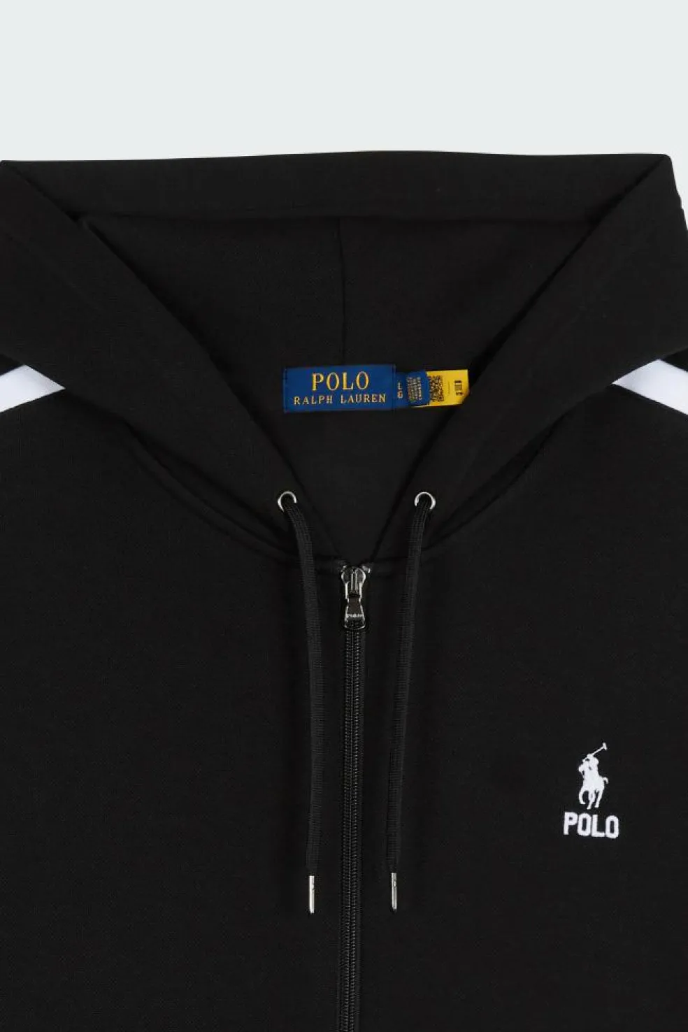 Sweat à capuche en maille double - Hoodie zippé | Noir