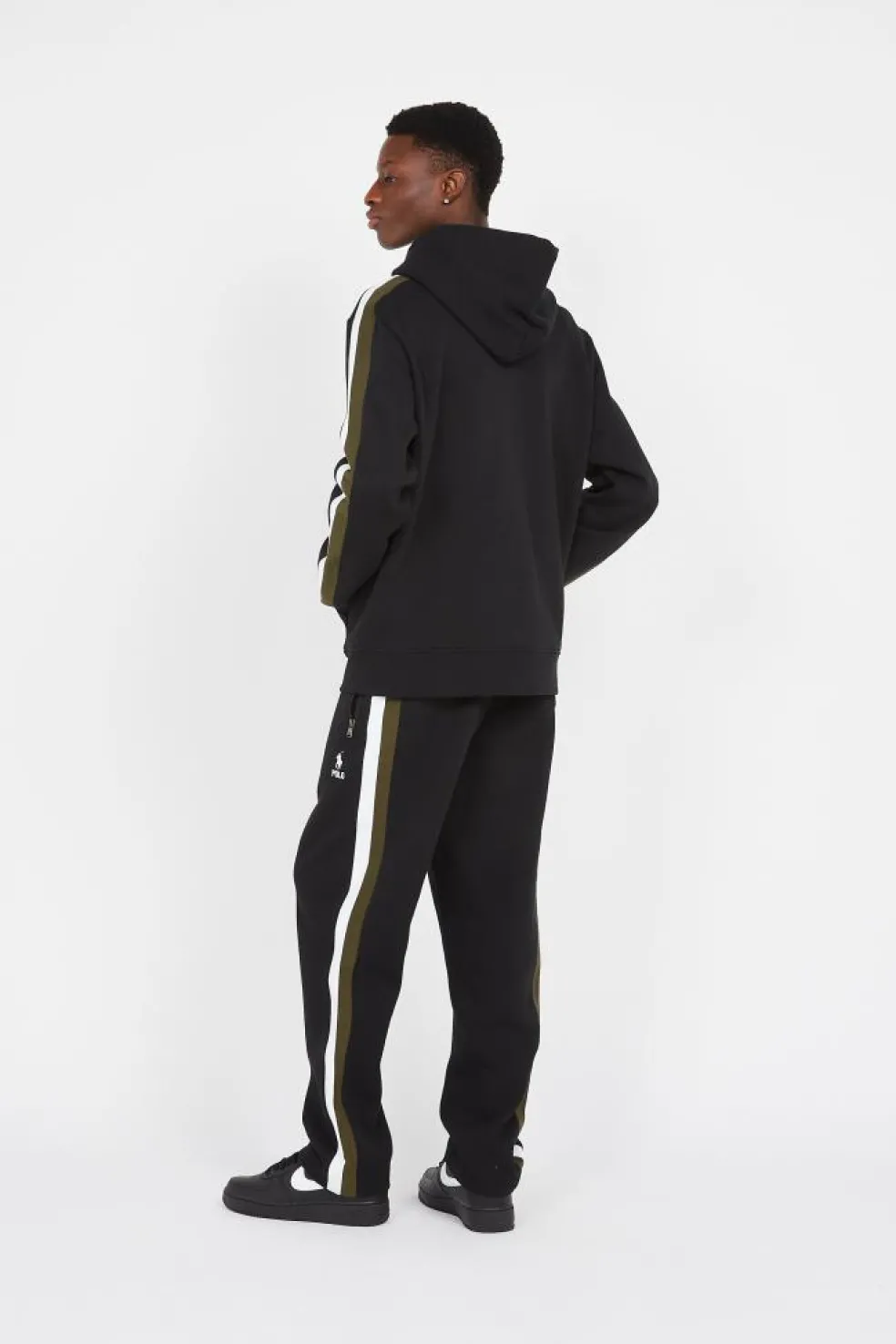 Sweat à capuche en maille double - Hoodie zippé | Noir