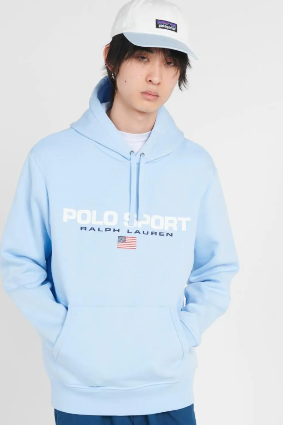 Sweat à capuche Polo Sport en molleton - Hoodie | Bleu