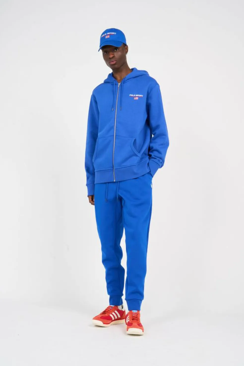 Sweat à capuche Polo Sport en molleton - Hoodie zippé | Bleu