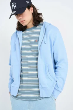 Sweat à capuche zippé en molleton bouclé - Hoodie zippé | Bleu