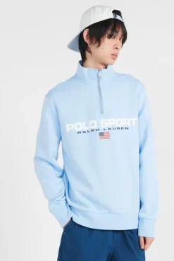 Sweat Polo Sport en molleton - Sweatshirt | Bleu