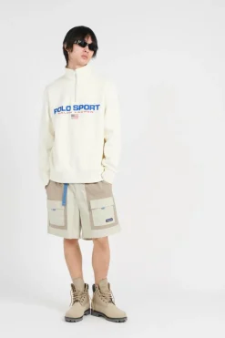 Sweat Polo Sport en molleton - Sweatshirt | Beige