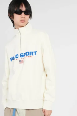 Sweat Polo Sport en molleton - Sweatshirt | Beige