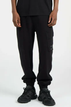 SWEATPANTS CARGO PANT IN DIAGONAL RAISED FLEECE - Jogging | Noir