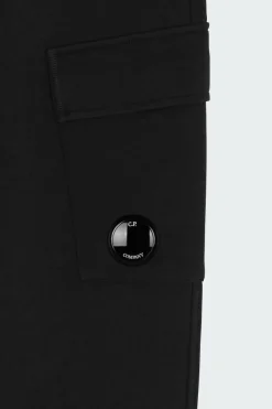 SWEATPANTS CARGO PANT IN DIAGONAL RAISED FLEECE - Jogging | Noir