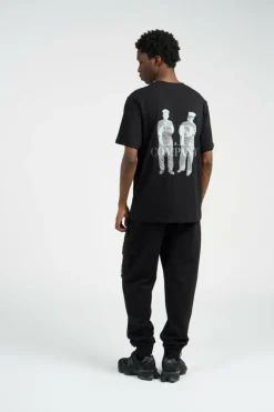 SWEATPANTS CARGO PANT IN DIAGONAL RAISED FLEECE - Jogging | Noir