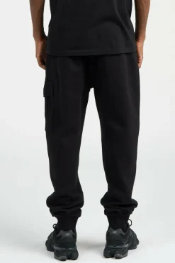 SWEATPANTS CARGO PANT IN DIAGONAL RAISED FLEECE - Jogging | Noir