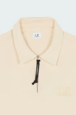 SWEATSHIRTS POLO COLLAR IN DIAGONAL RAISED FLEECE - Sweatshirt | Vert