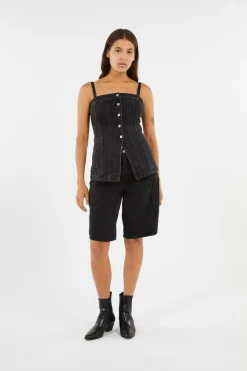 TAILORED BUSTIER - Top | Noir