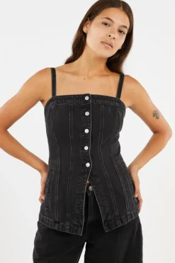 TAILORED BUSTIER - Top | Noir