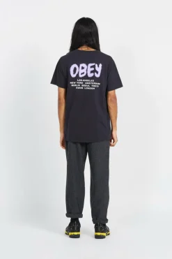 TEES 163813671E OBEY CITY SPRA, NOIR, - T-shirt | Noir