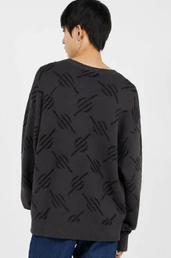 tevin monogram knit - Pull | Noir