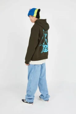 THE WORLD IS MY STAGE - Hoodie zippé | Vert