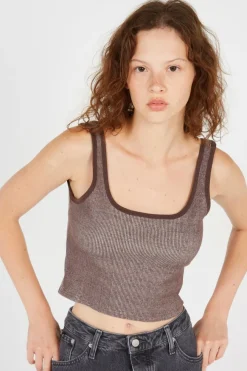 THOMSON CROPPED TANK - Débardeur | Marron