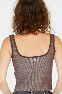 THOMSON CROPPED TANK - Débardeur | Marron