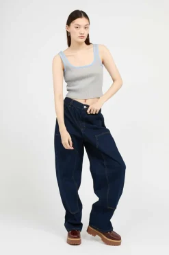 THOMSON CROPPED TANK - Débardeur | Bleu