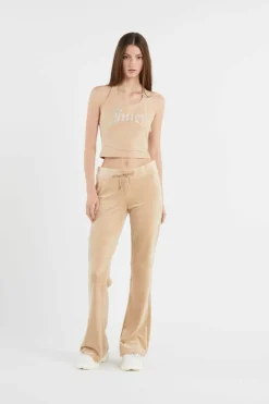 TIED HALTER - Top | Beige