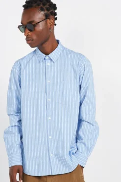 TIMOTHY TATTOO STRIPE SHIRT - Chemise | Bleu