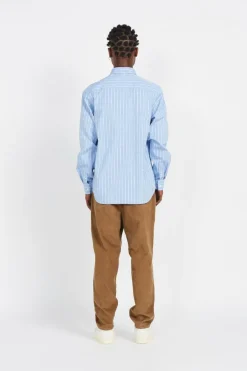 TIMOTHY TATTOO STRIPE SHIRT - Chemise | Bleu
