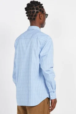 TIMOTHY TATTOO STRIPE SHIRT - Chemise | Bleu